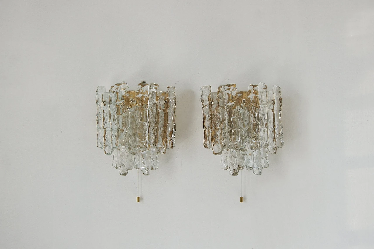 Pair of wall lights by JT Kalmar for Kalmar, 1970s 1