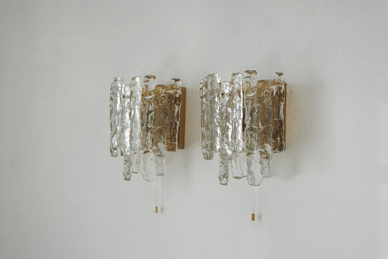 Pair of wall lights by JT Kalmar for Kalmar, 1970s 2