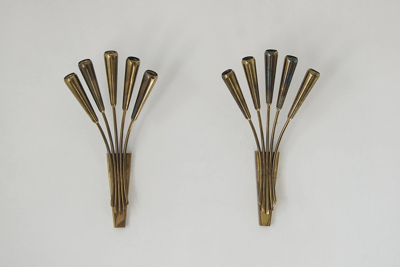 Pair of wall lamps by Oscar Torlasco, 1950s 2