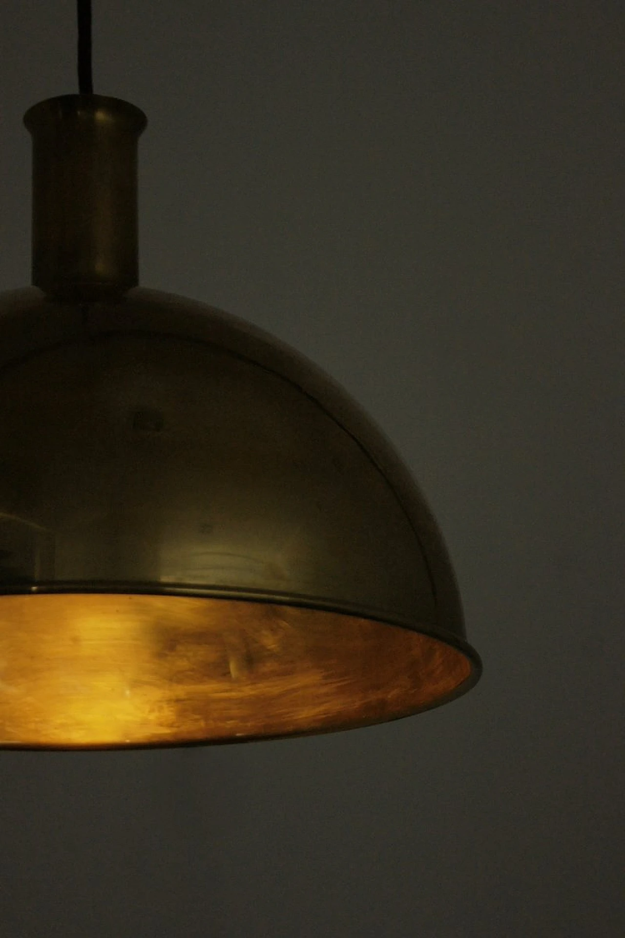 Ceiling lamp in brass by Florian Schulz, 1970s 4