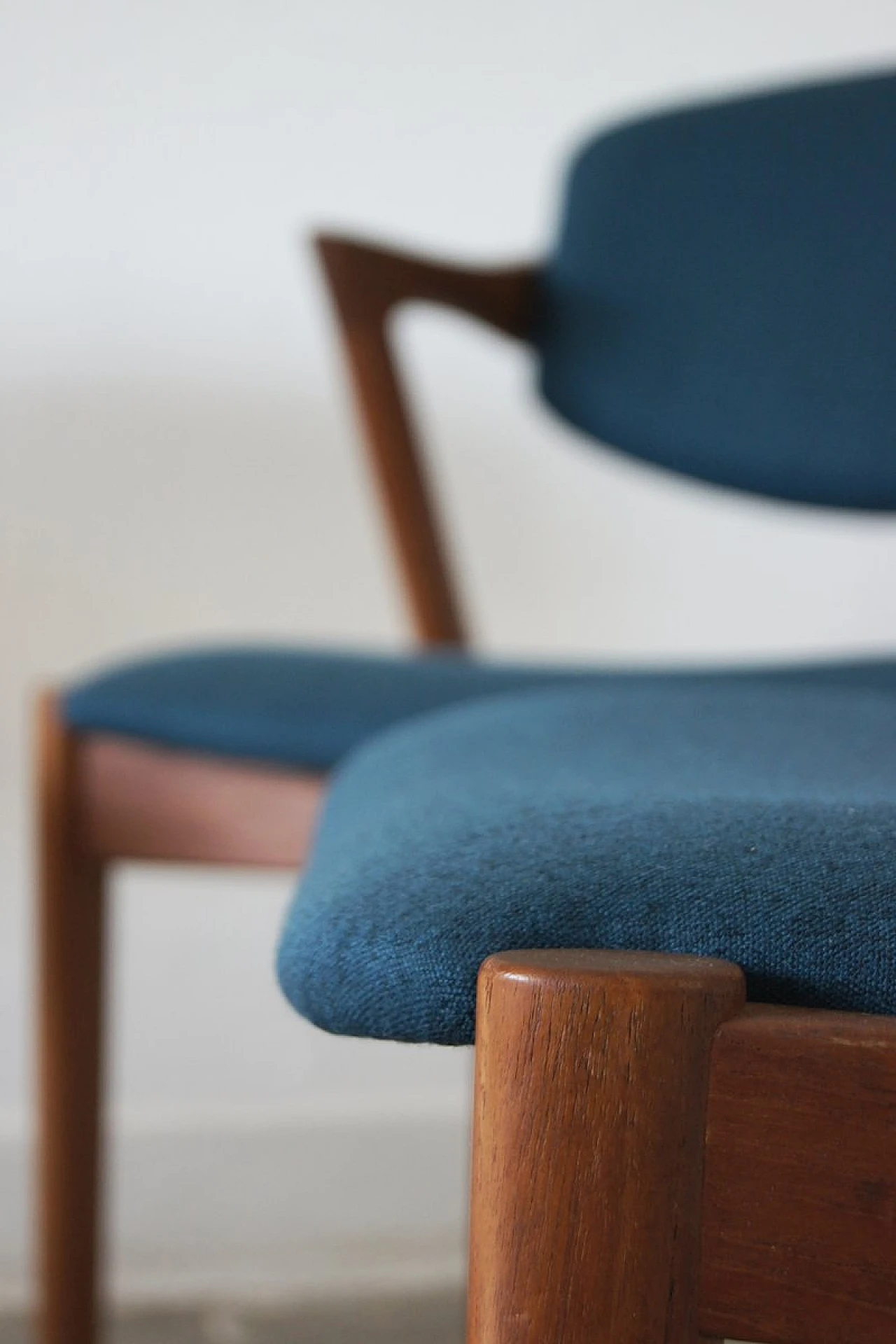 6 Teak chairs by Kai Kristiansen for Schou Andersen, 1950s 8