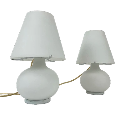 Satin Murano glass Mushroom table lamp, 1980s