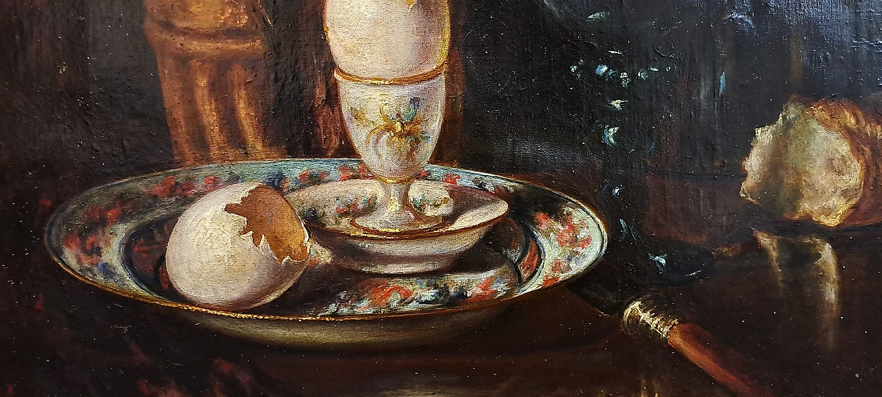 F. Viret, Still life, oil painting signed and dated, 1892 5