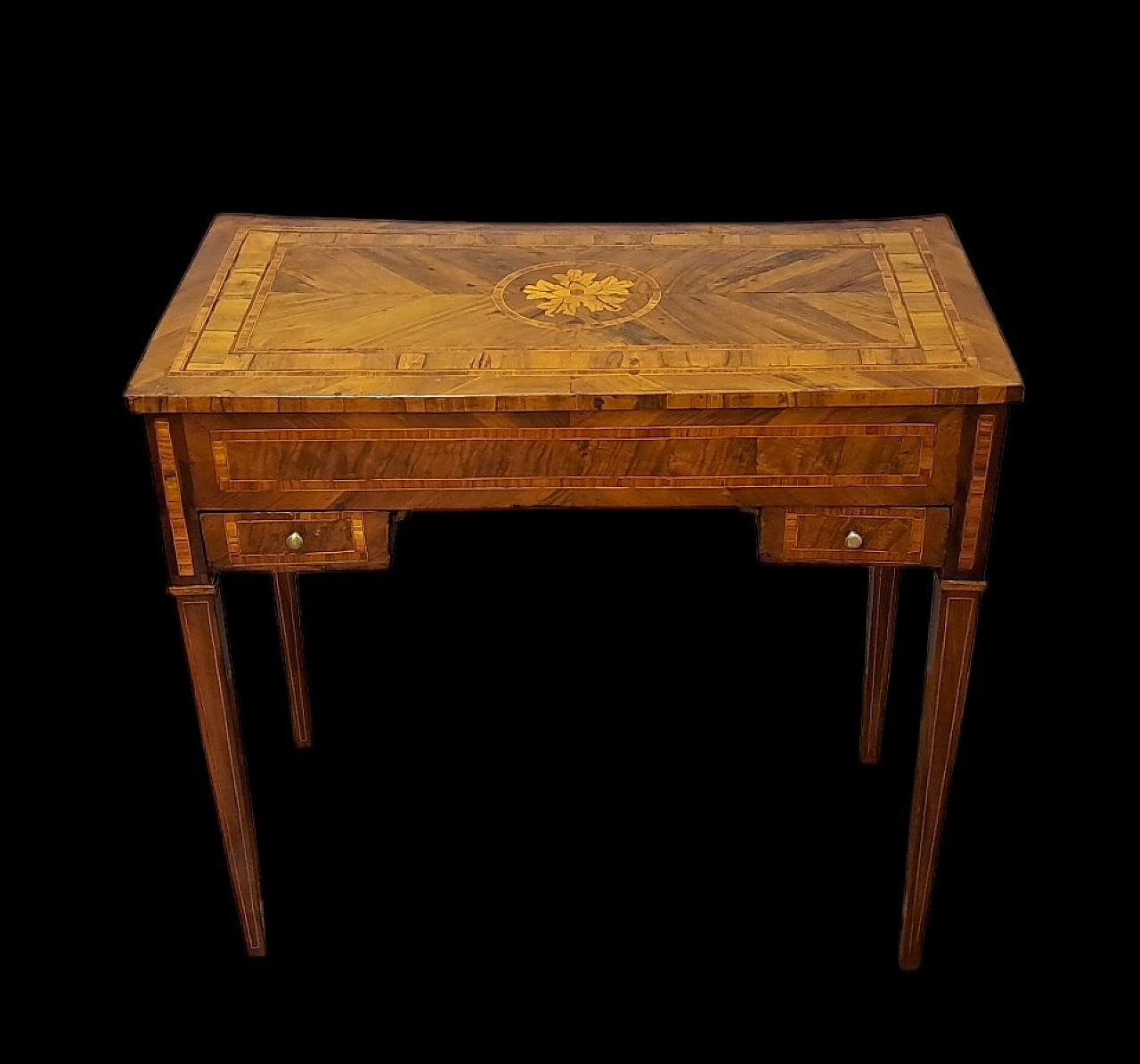 Inlaid vanity writing desk made in Lombardy Italy, 18th century 1