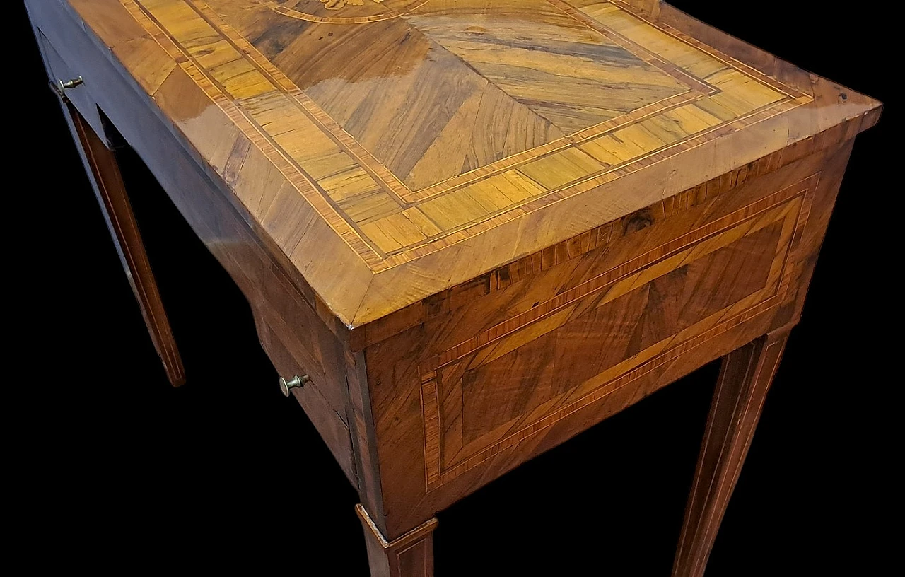 Inlaid vanity writing desk made in Lombardy Italy, 18th century 6