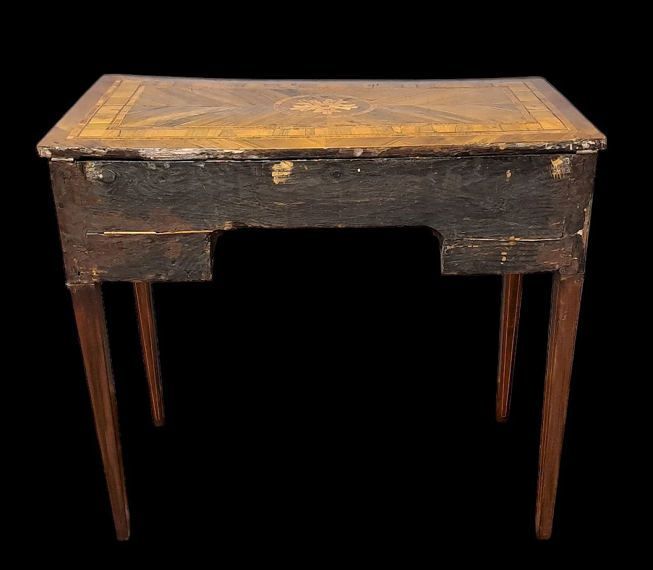 Inlaid vanity writing desk made in Lombardy Italy, 18th century 7