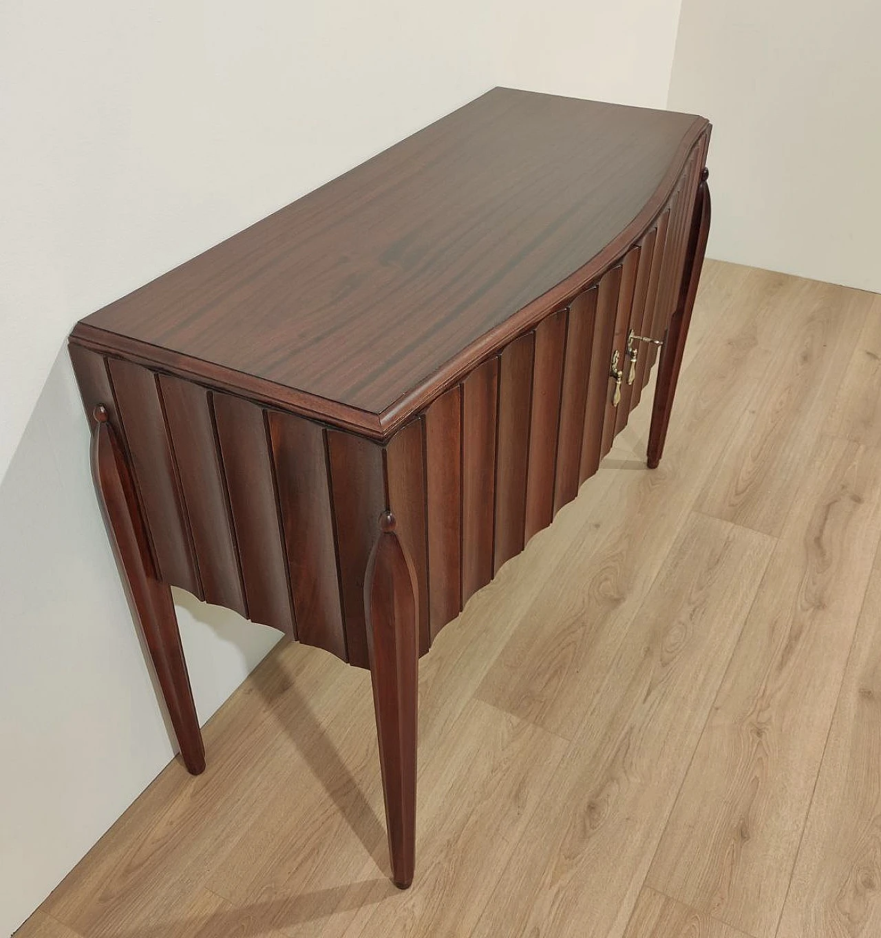 Credenza 2 ante in mogano design di Jacques E. Ruhlman, anni '40 4