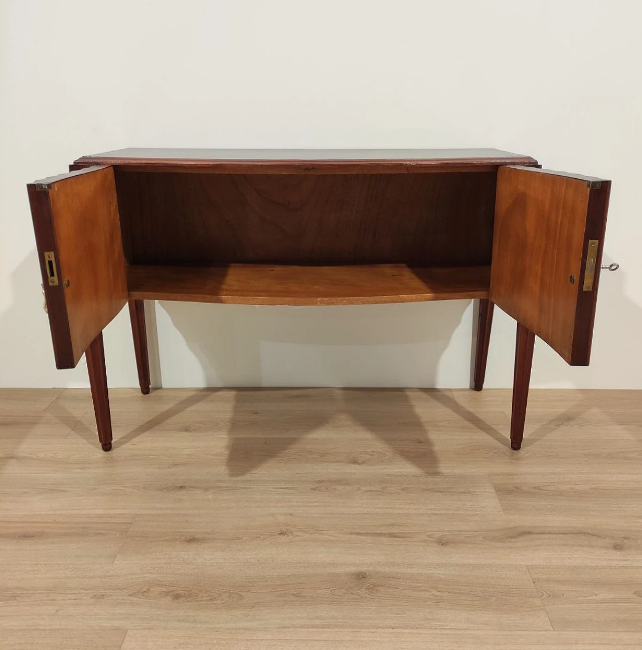 Credenza 2 ante in mogano design di Jacques E. Ruhlman, anni '40 7