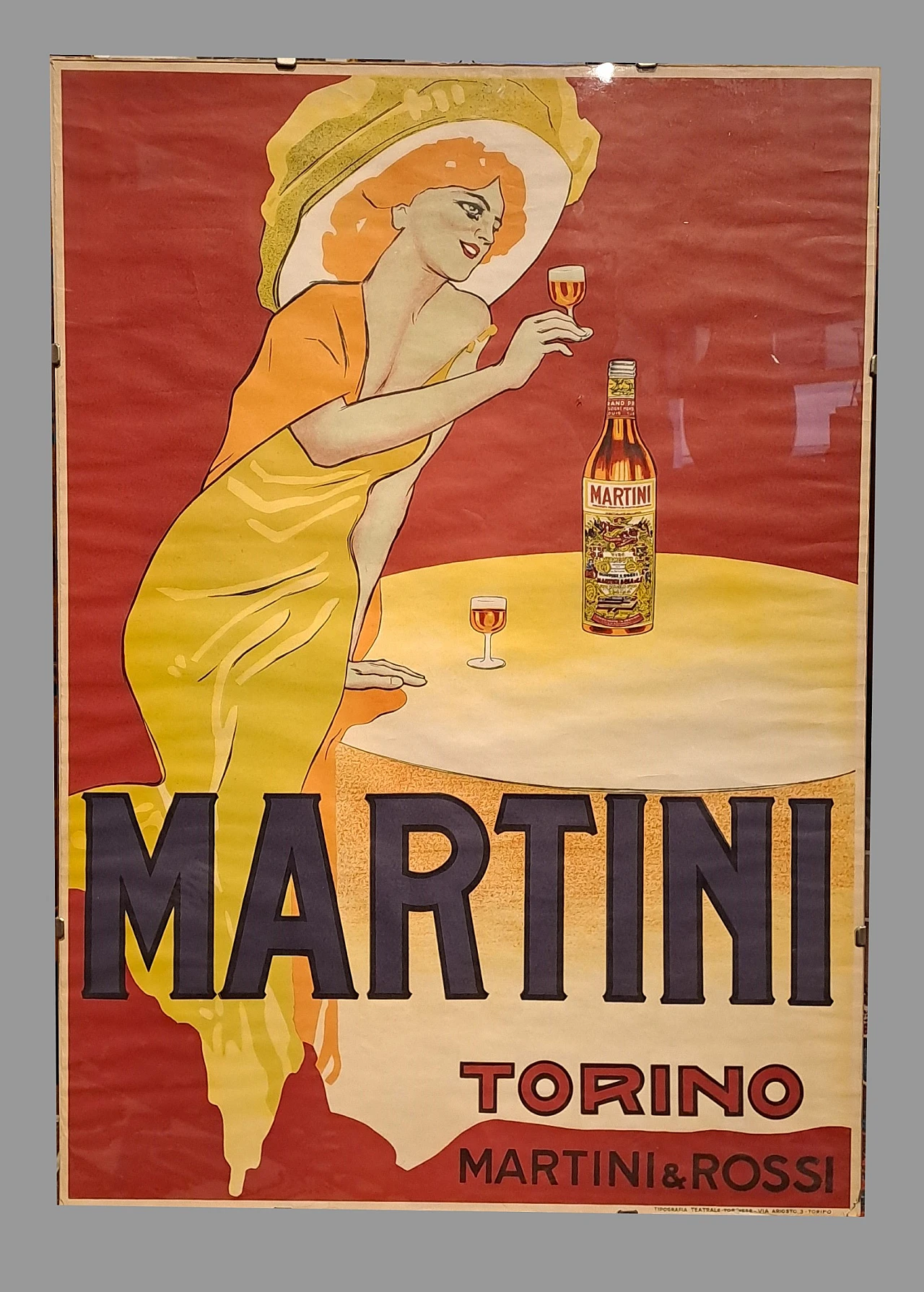 Martini poster from an illustration by Marcello Dudovich, 1950s 1