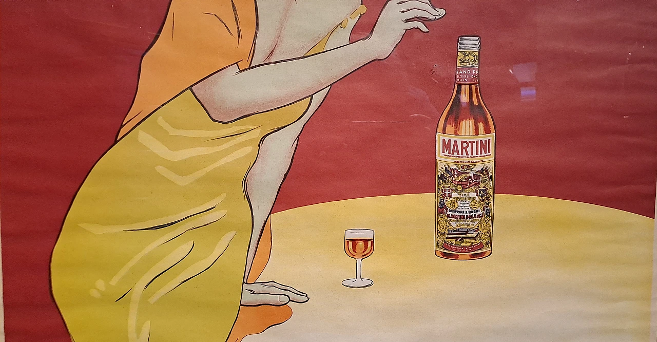 Manifesto Martini da un'illustrazione di Marcello Dudovich, anni '50 3