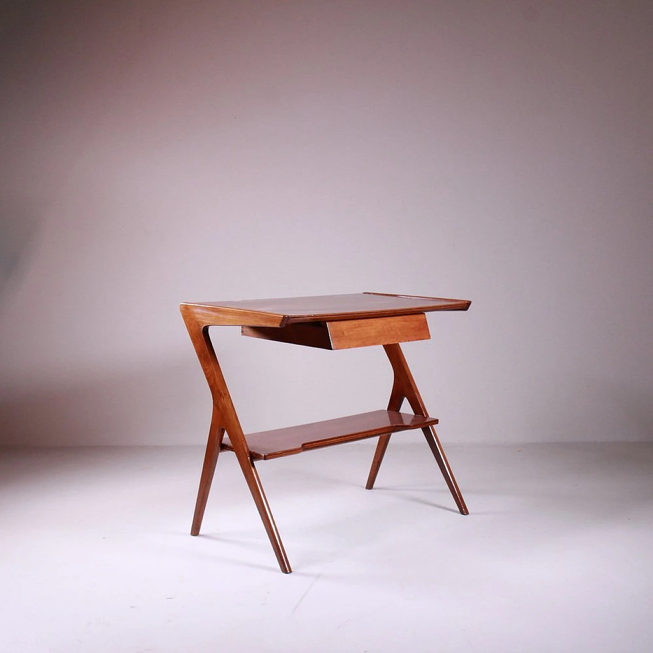 Consolle Mid-Century in legno, anni '50 1