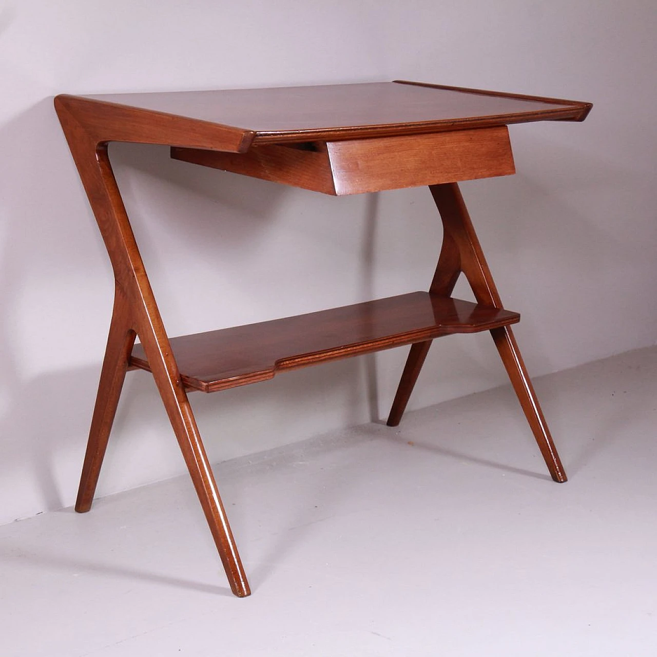 Consolle Mid-Century in legno, anni '50 3