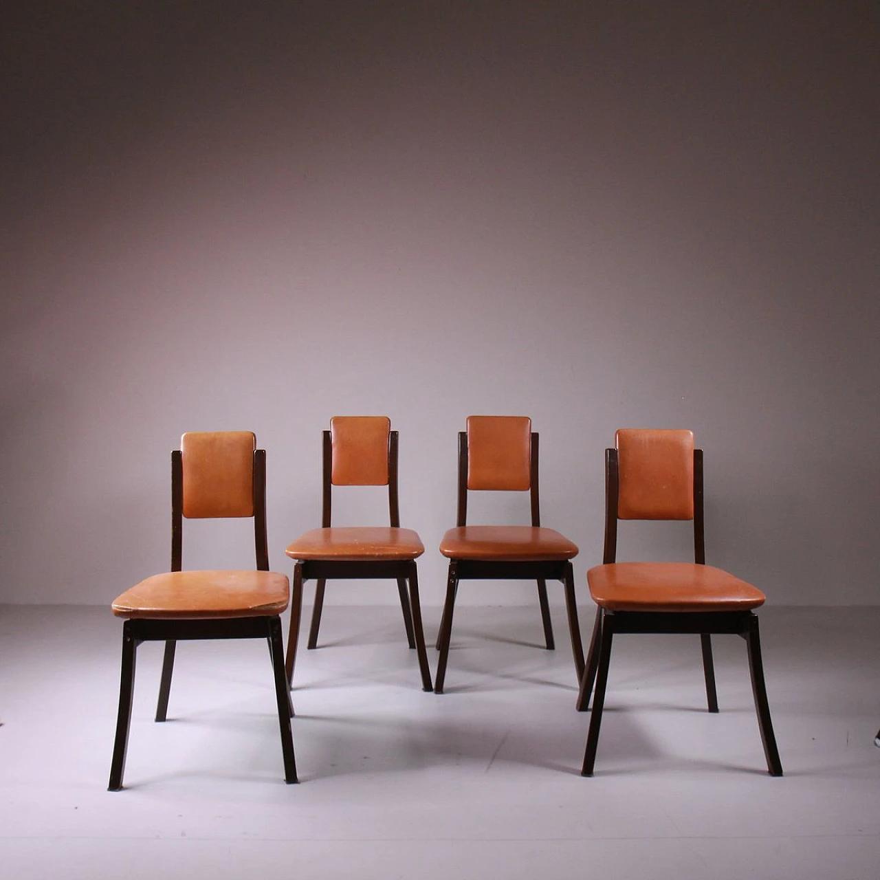 4 S-11 Chairs by Angelo Mangiarotti for Sorgente Del Mobile, 1960s 1