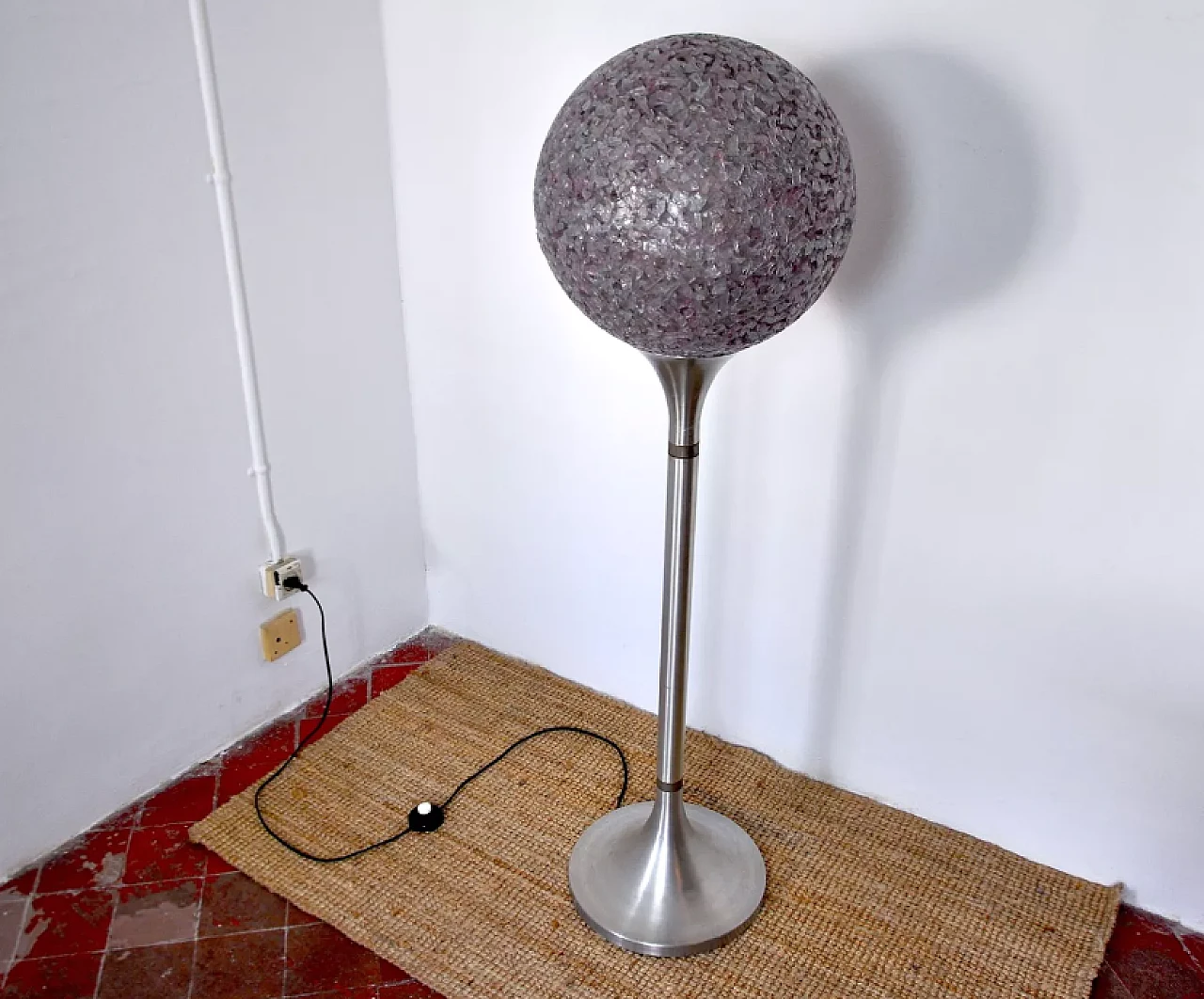 Spherical methacrylate floor lamp, 1970s 6