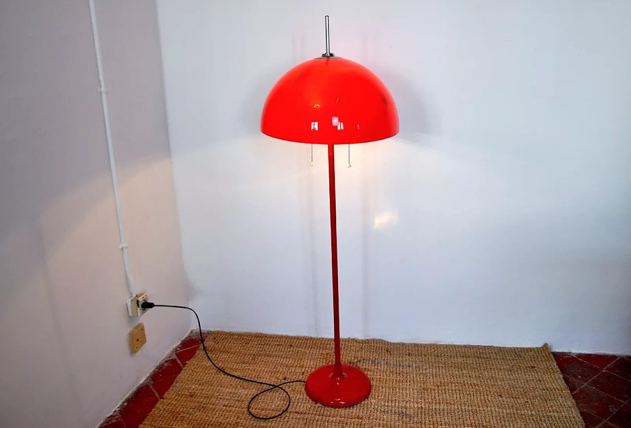 Height-adjustable mushroom floor lamp, 1970s 2