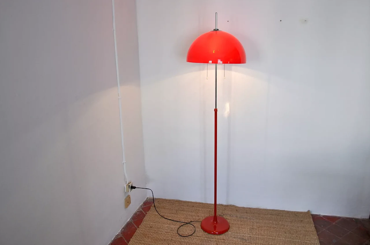 Height-adjustable mushroom floor lamp, 1970s 5