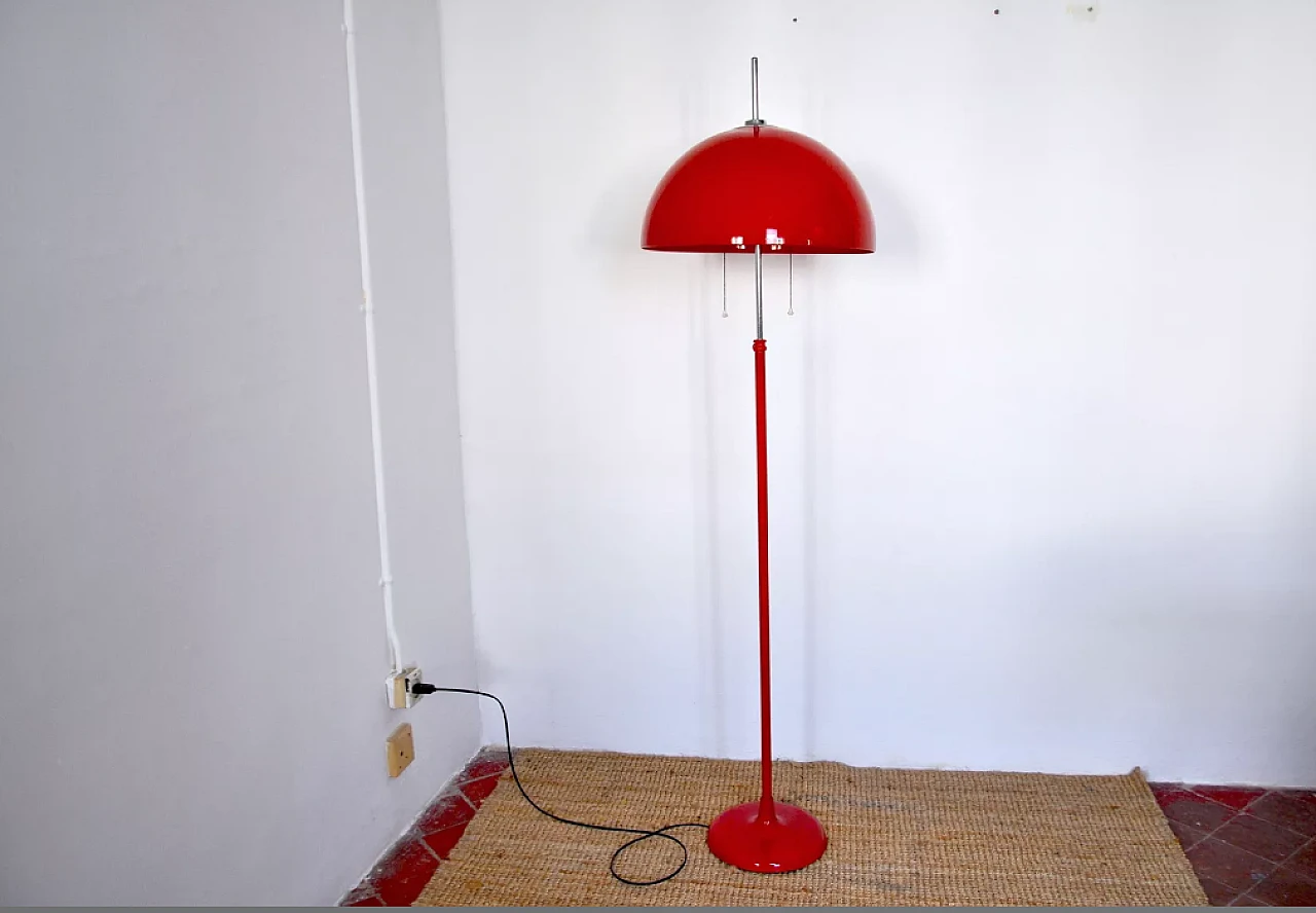 Height-adjustable mushroom floor lamp, 1970s 6