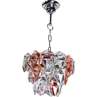 Two-tone glass chandelier by Kinkeldey, 1970s