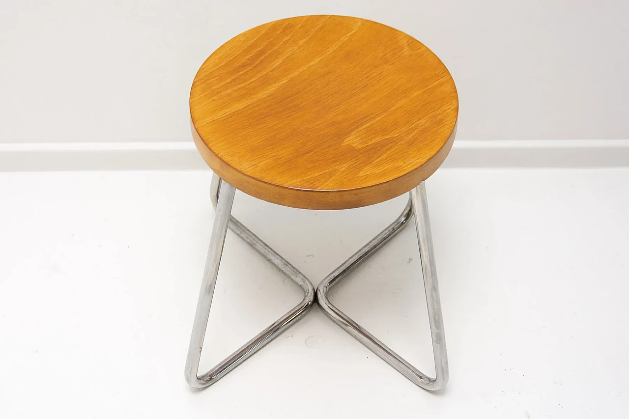 Chrome-plated stool by Arnošt Beck for Mucke Melder, 1930s 10