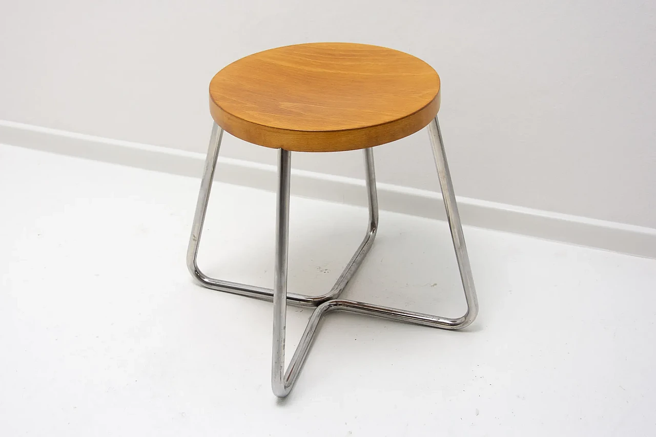 Chrome-plated stool by Arnošt Beck for Mucke Melder, 1930s 14