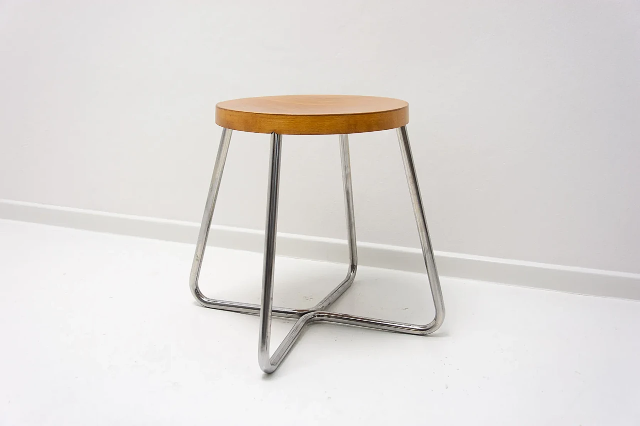 Chrome-plated stool by Arnošt Beck for Mucke Melder, 1930s 15