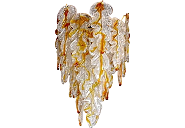 Leaves chandelier by Carlo Nason for Mazzega, 1970s