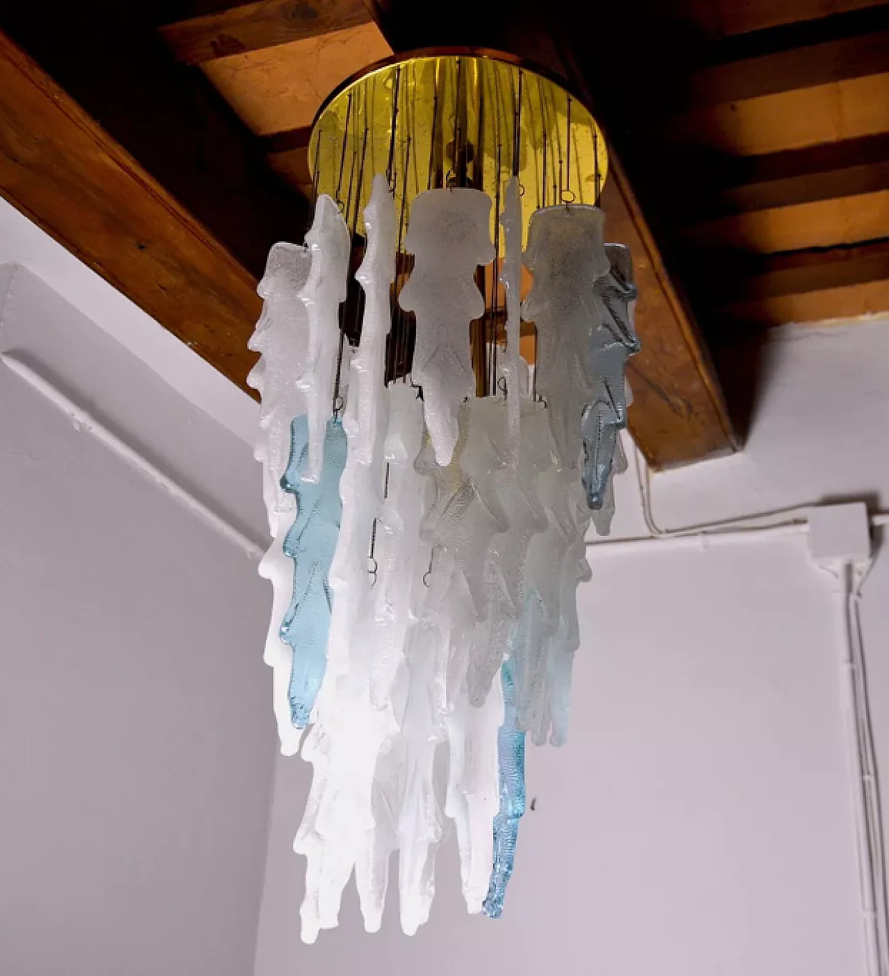 Poliarte waterfall pendant lamp by Albano Poli, 1970s 2