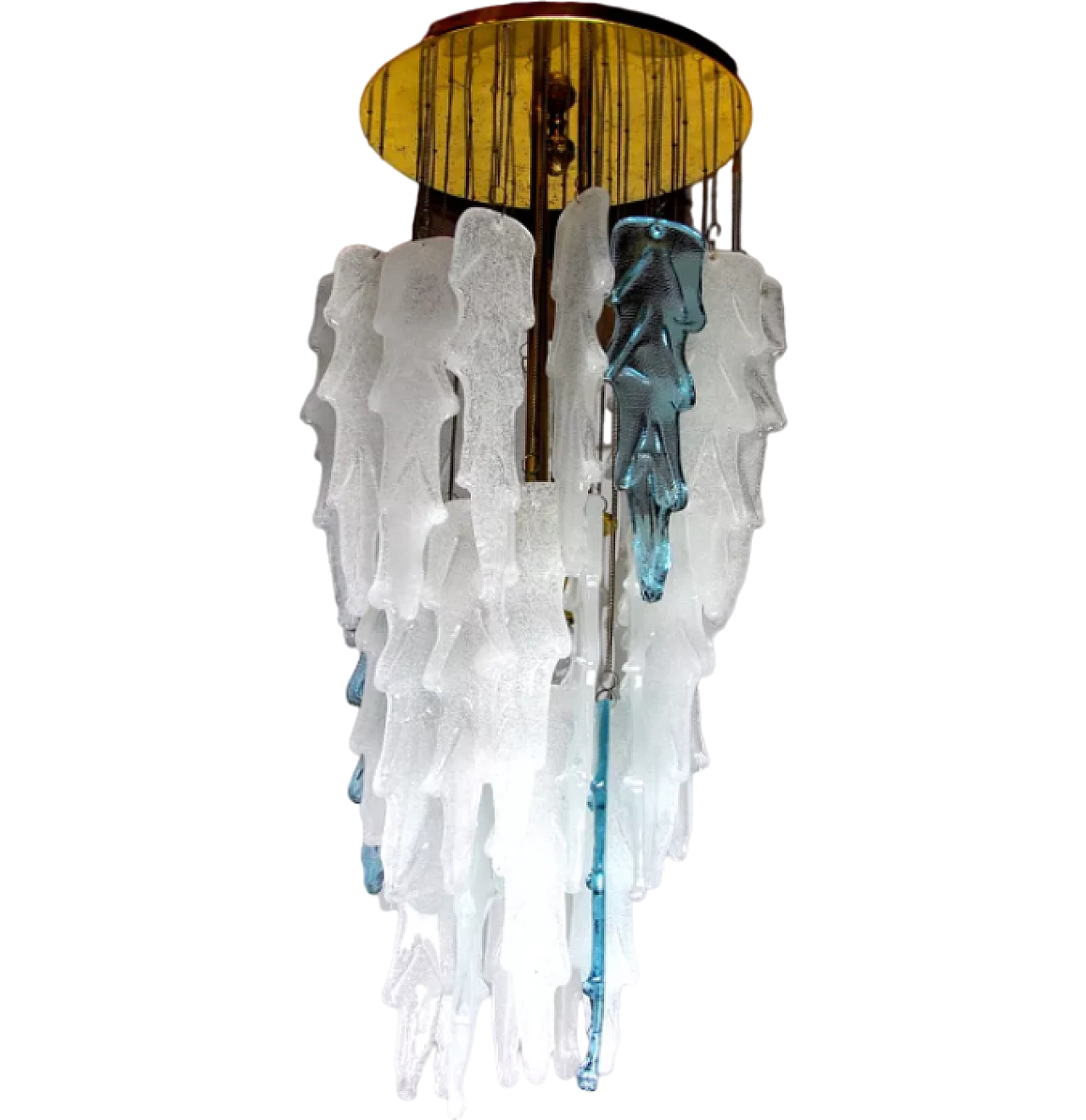 Poliarte waterfall pendant lamp by Albano Poli, 1970s 5