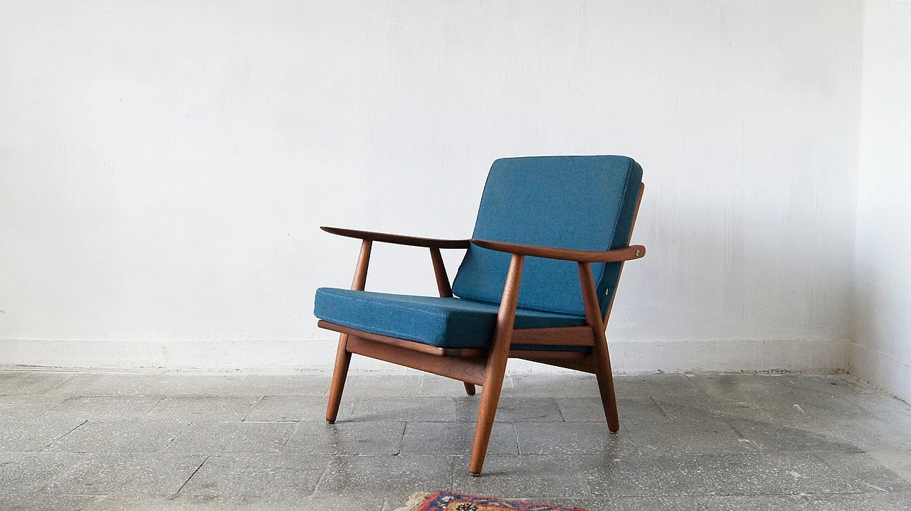 Poltrona GE270 in teak di Hans Wegner per Getama, anni '60 1