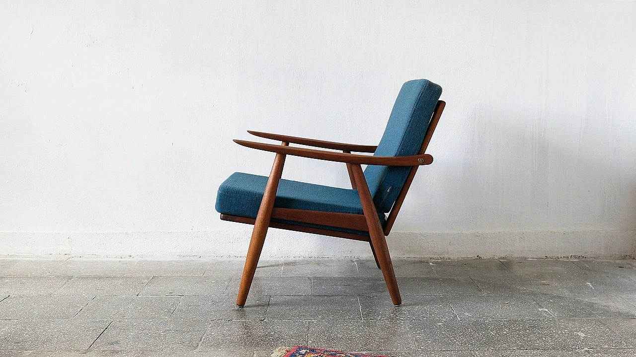 Poltrona GE270 in teak di Hans Wegner per Getama, anni '60 2