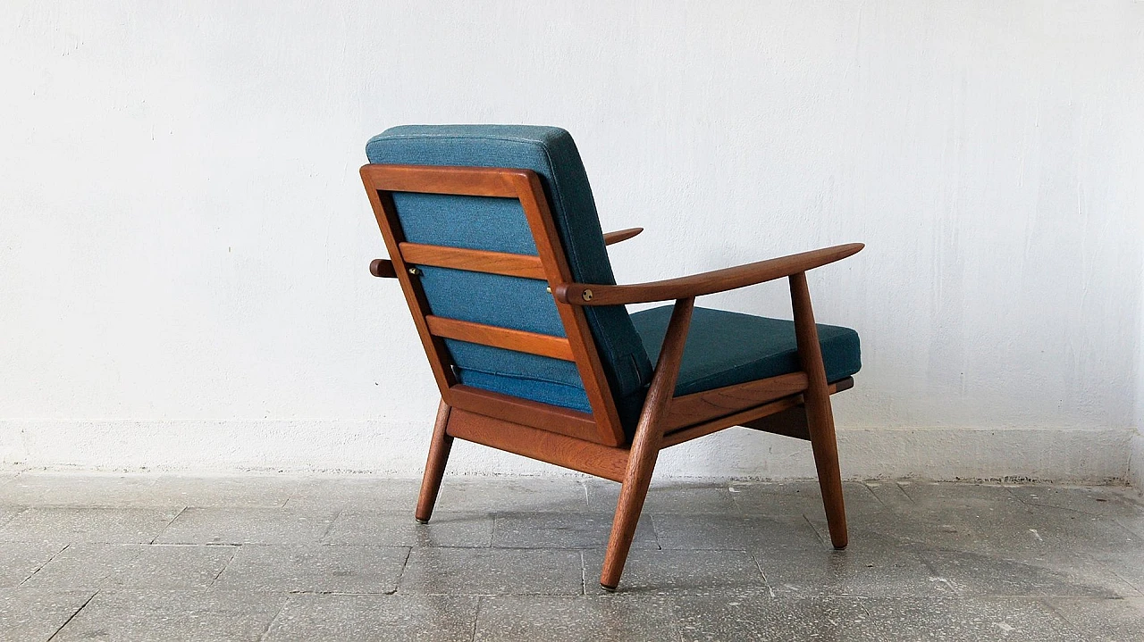 Poltrona GE270 in teak di Hans Wegner per Getama, anni '60 3