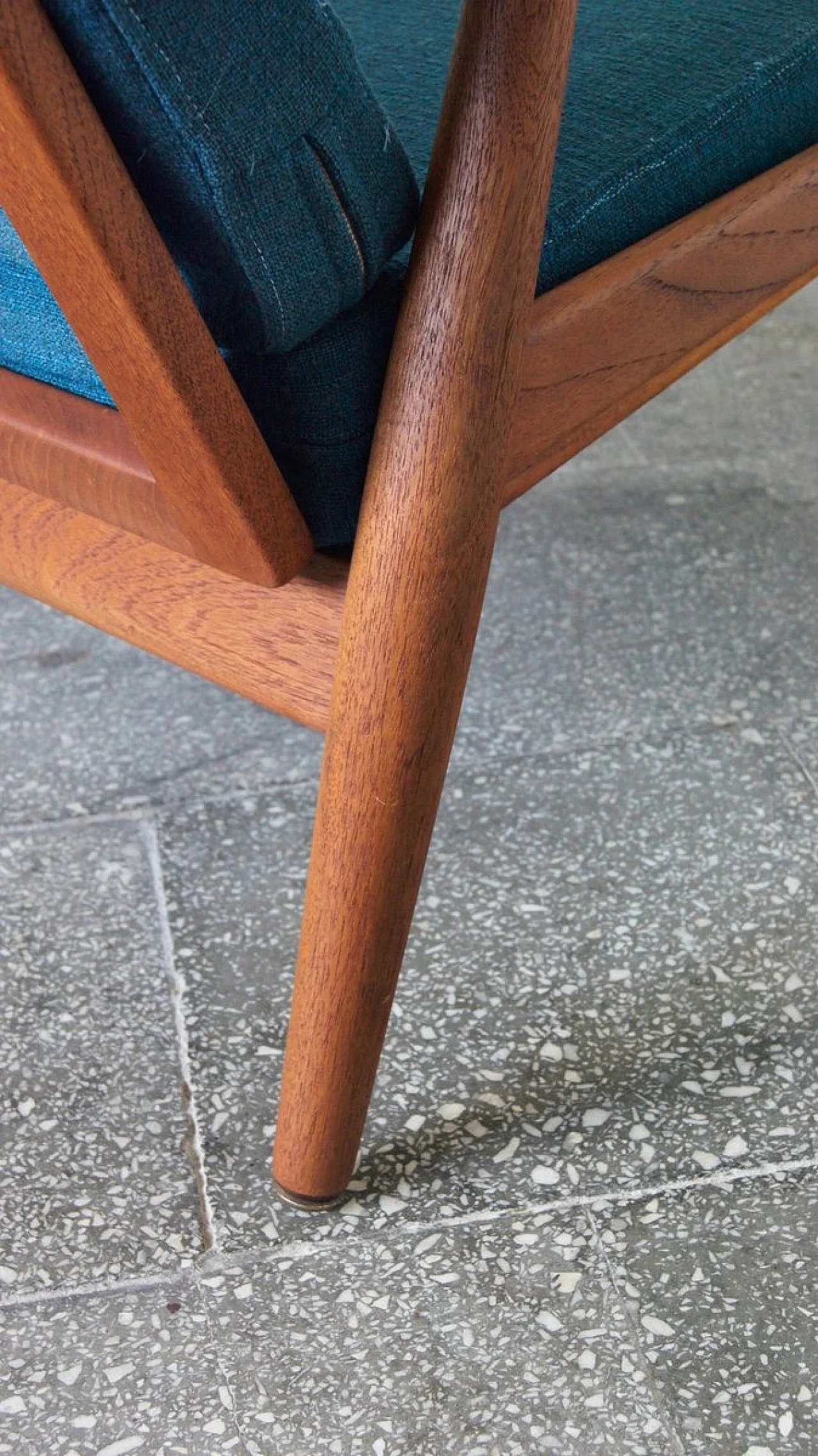 Poltrona GE270 in teak di Hans Wegner per Getama, anni '60 12