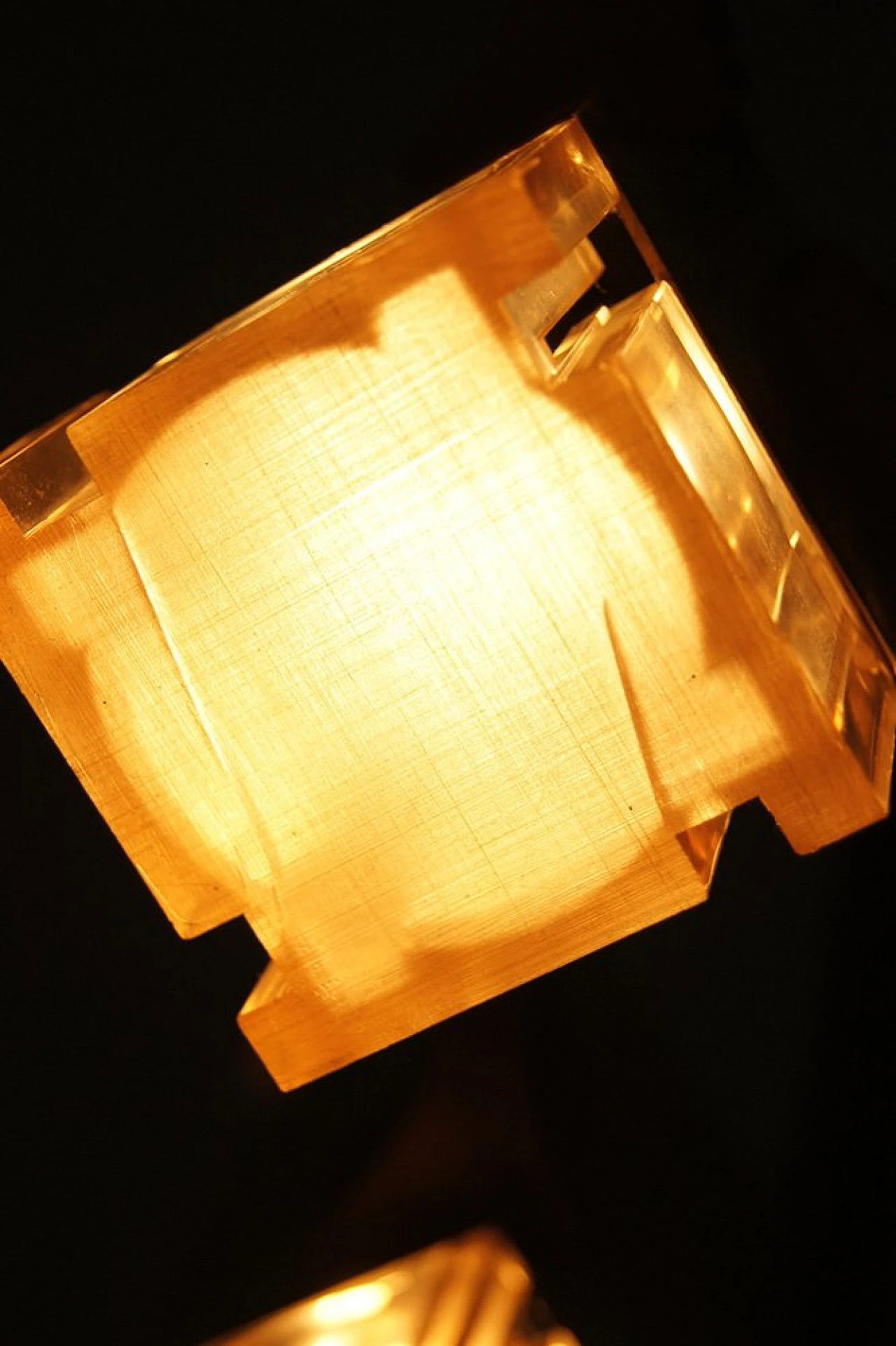 Cubic Gold lamp by Gaetano Sciolari for Sciolari, 1970s 10