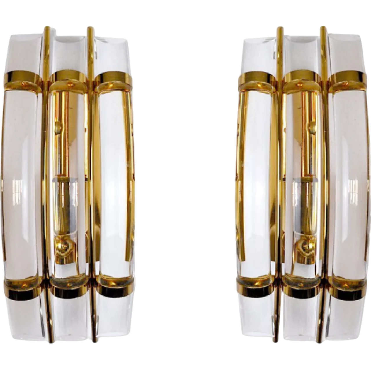 Pair of glass wall sconces by Venini, 1970s 8