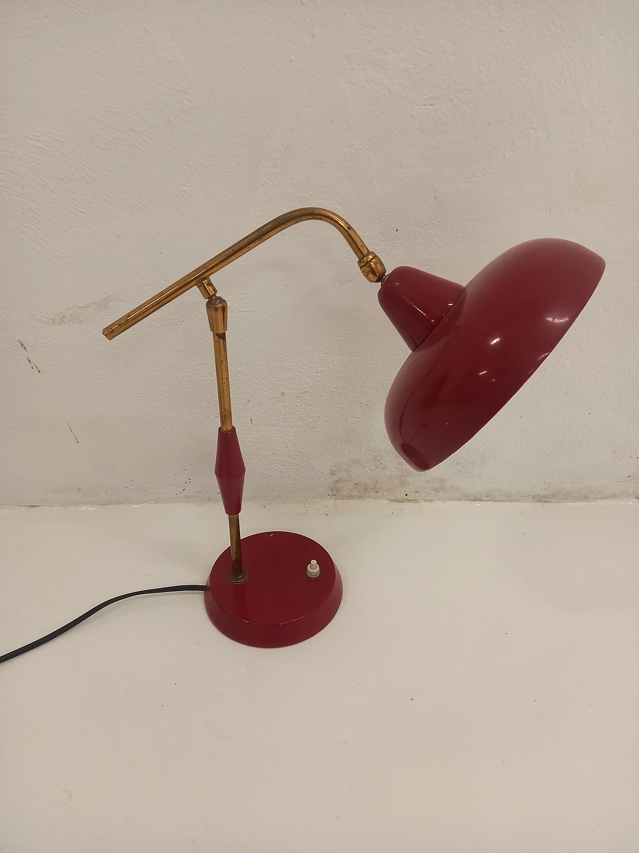 Enamelled metal table lamp, 1960s 1