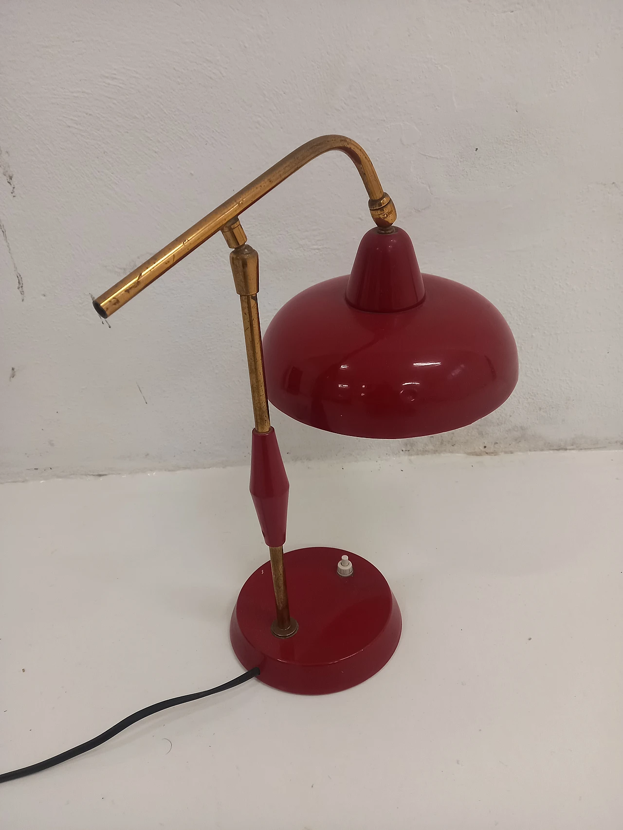 Enamelled metal table lamp, 1960s 2