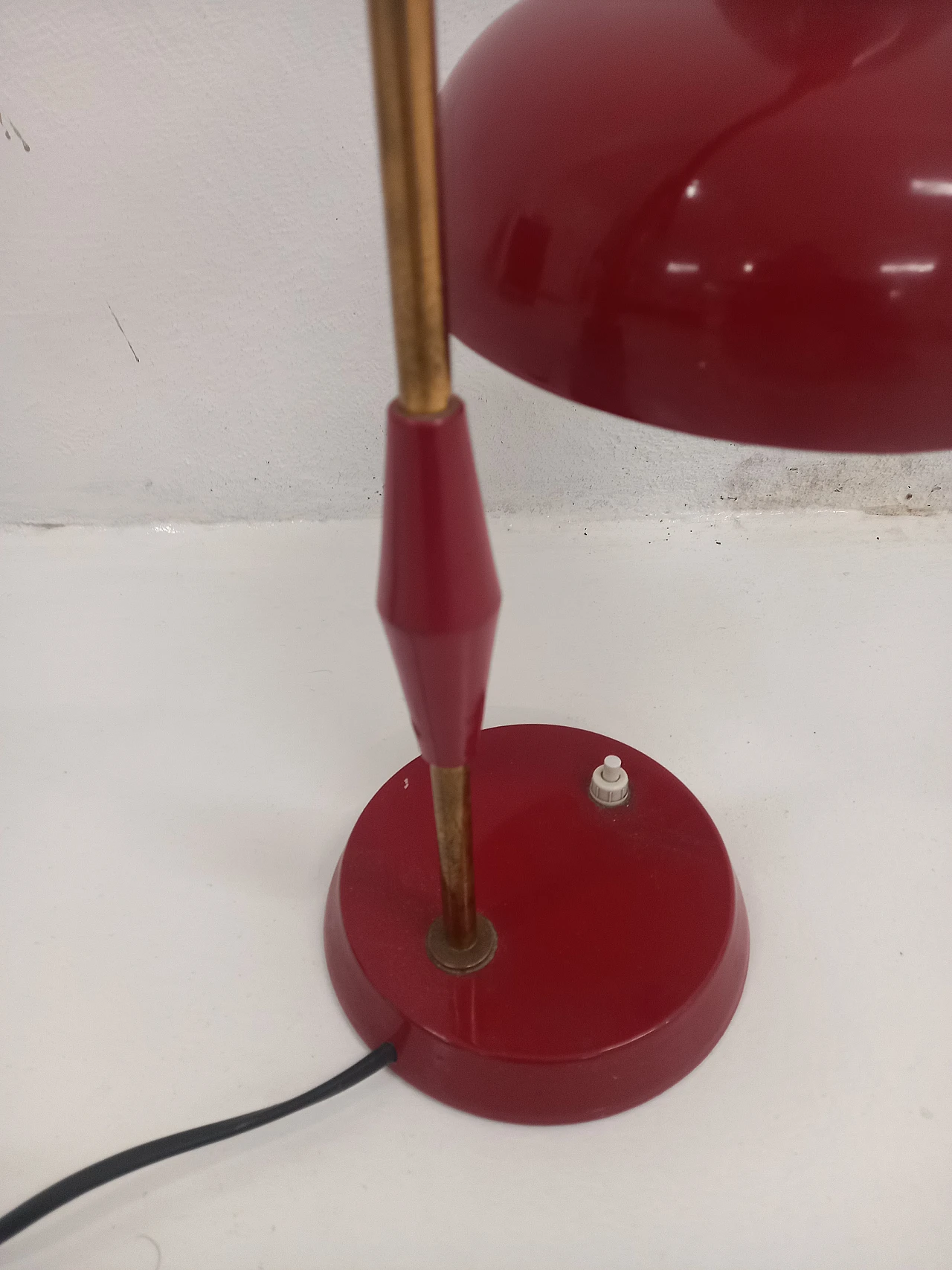 Enamelled metal table lamp, 1960s 3