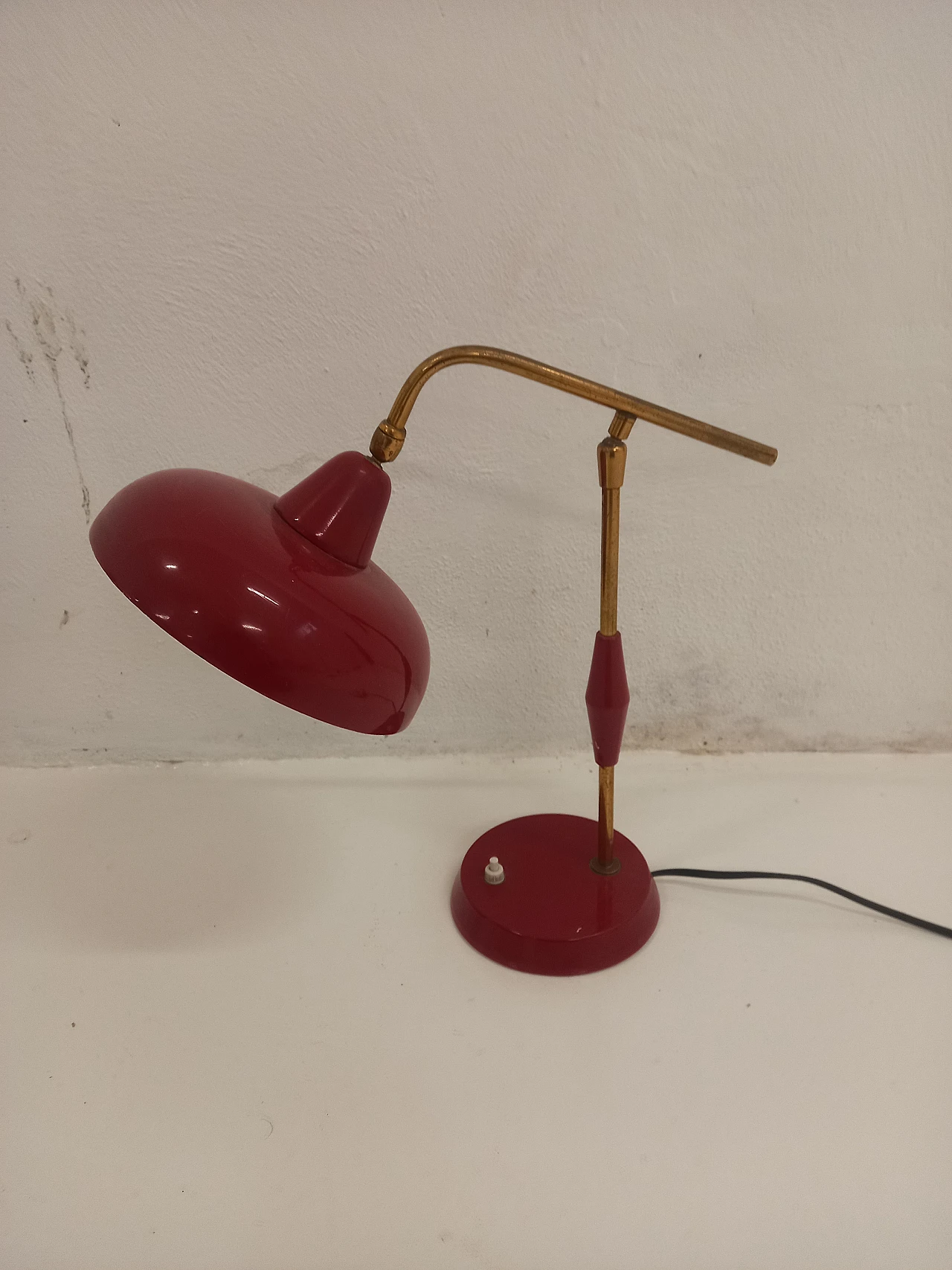 Enamelled metal table lamp, 1960s 5