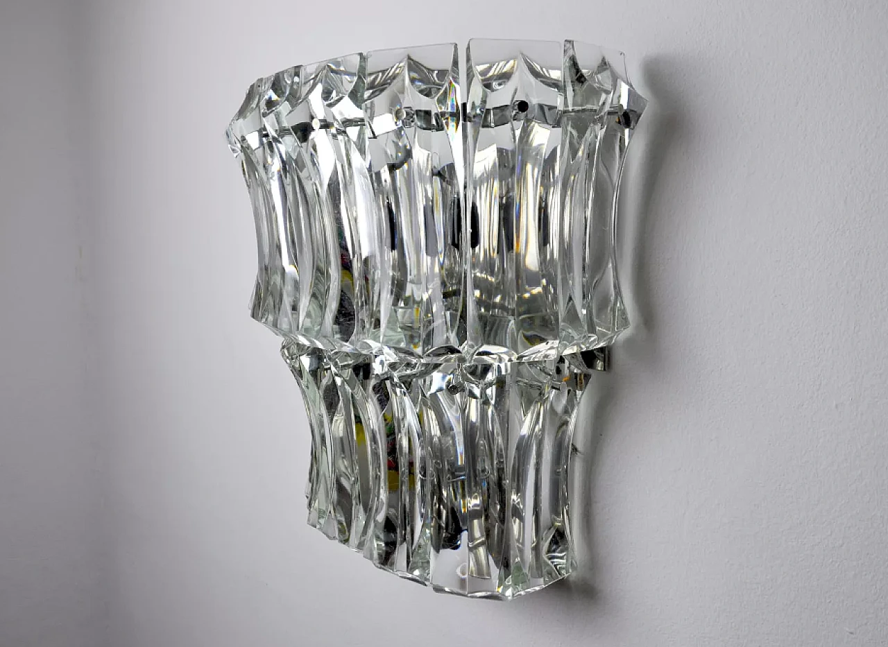 Murano glass wall lamp by Venini, 1970s 2