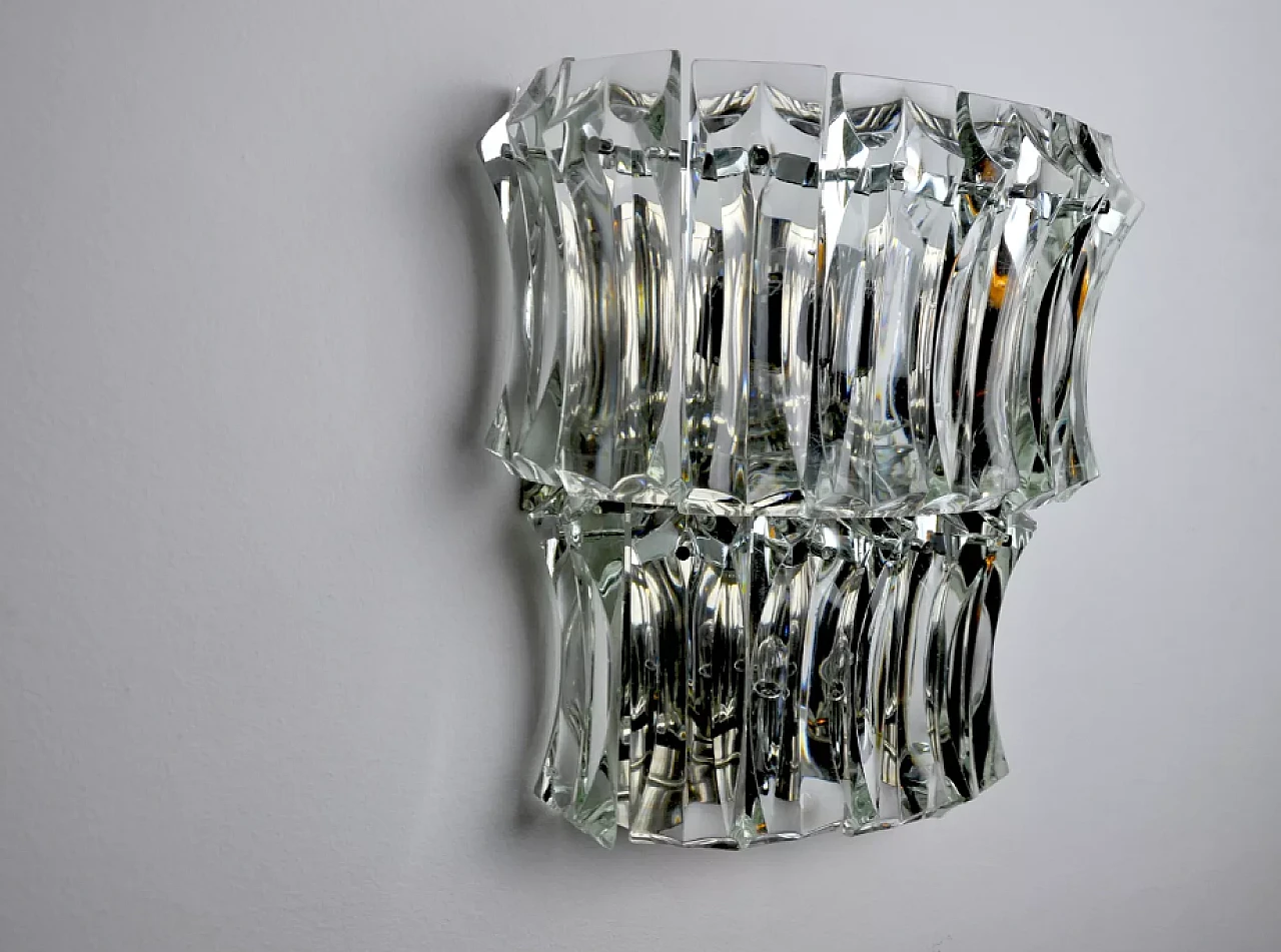 Murano glass wall lamp by Venini, 1970s 3