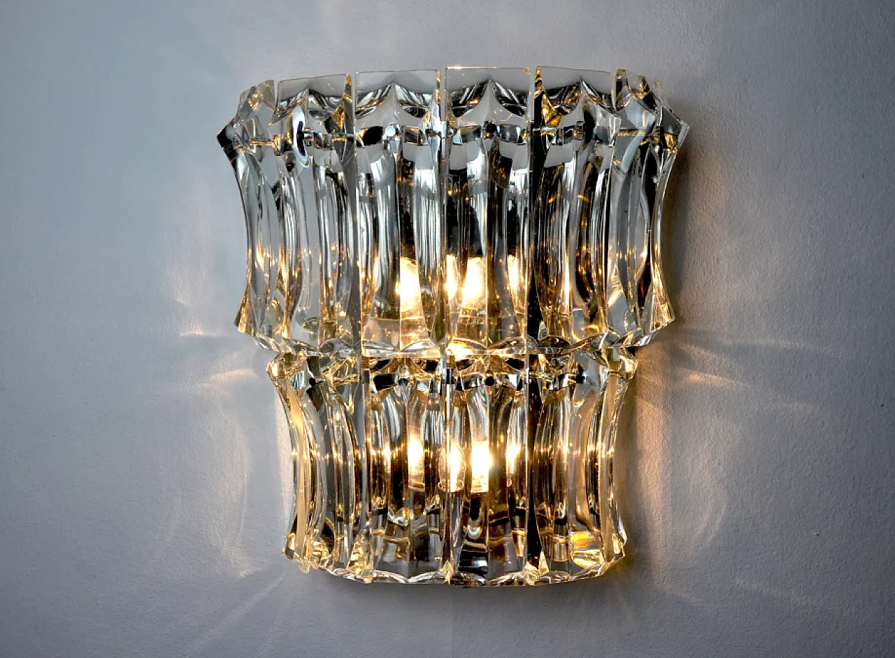 Murano glass wall lamp by Venini, 1970s 4