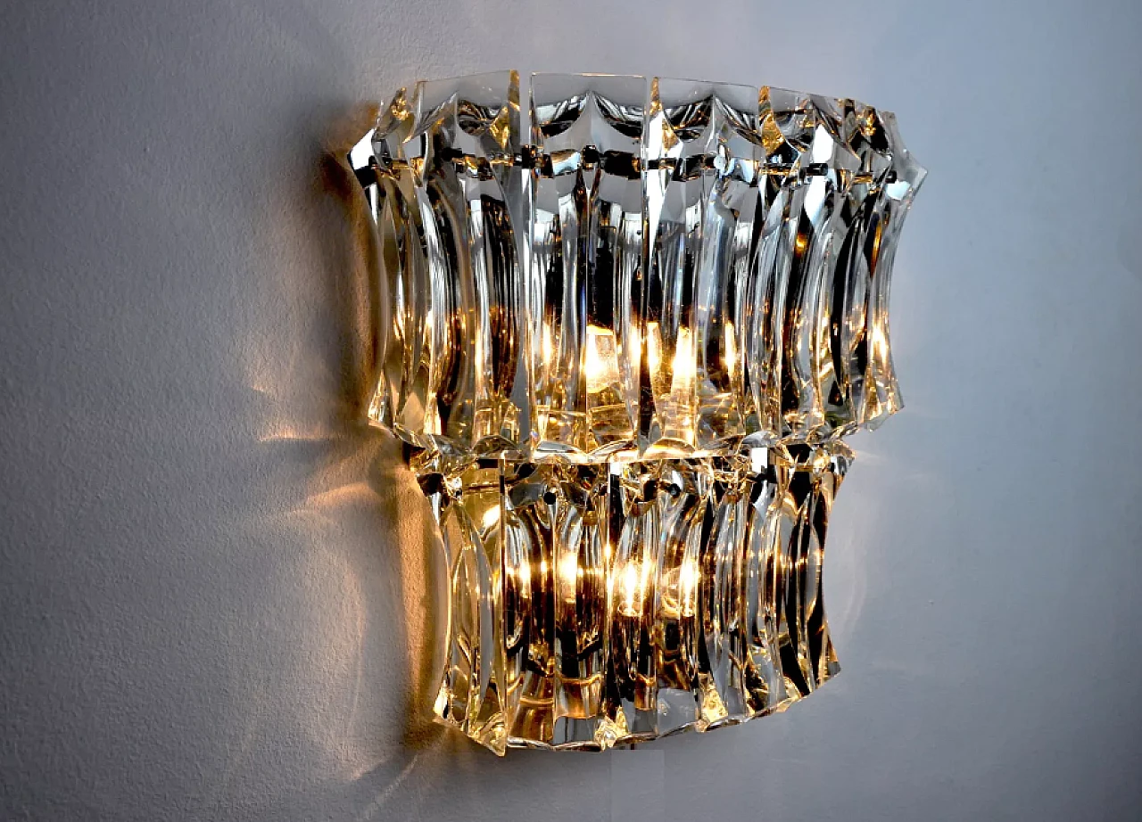 Murano glass wall lamp by Venini, 1970s 6