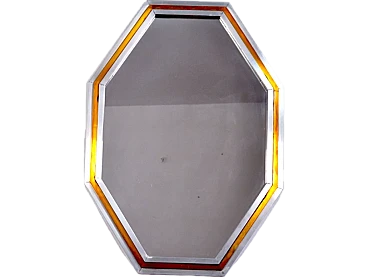 Octagonal mirror by Romeo Regga, 1970s