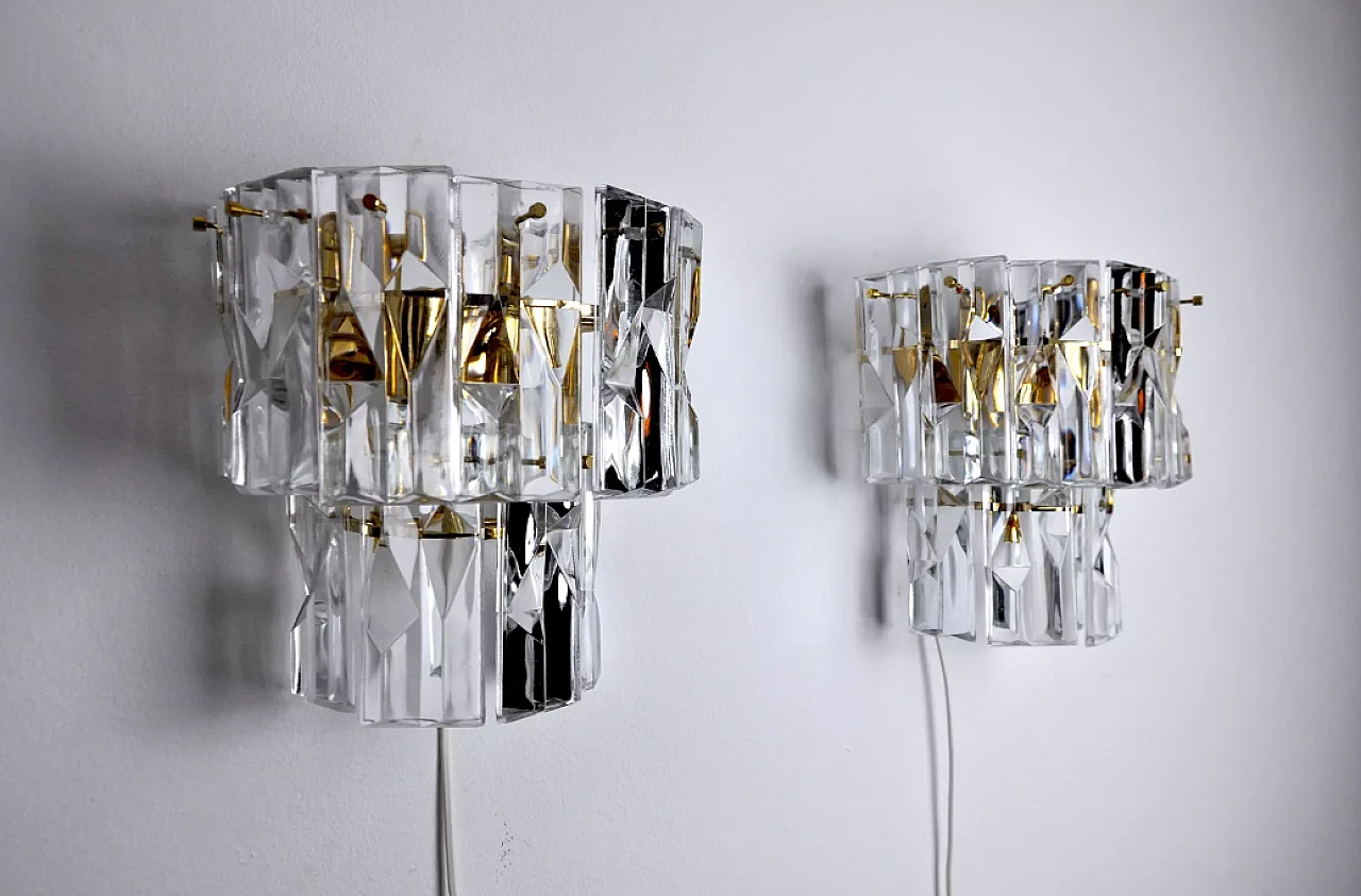 Pair of metal wall lights by Kinkeldey, 1970s 2