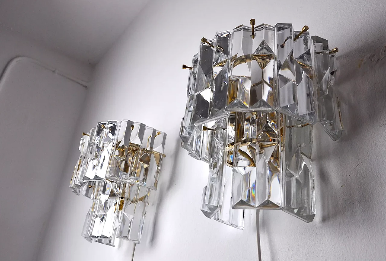 Pair of metal wall lights by Kinkeldey, 1970s 4