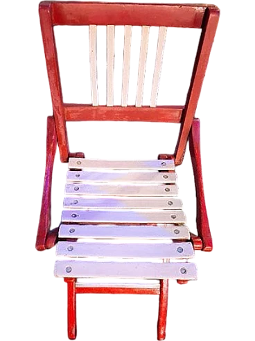 Reguitti wooden folding chair, 1950s