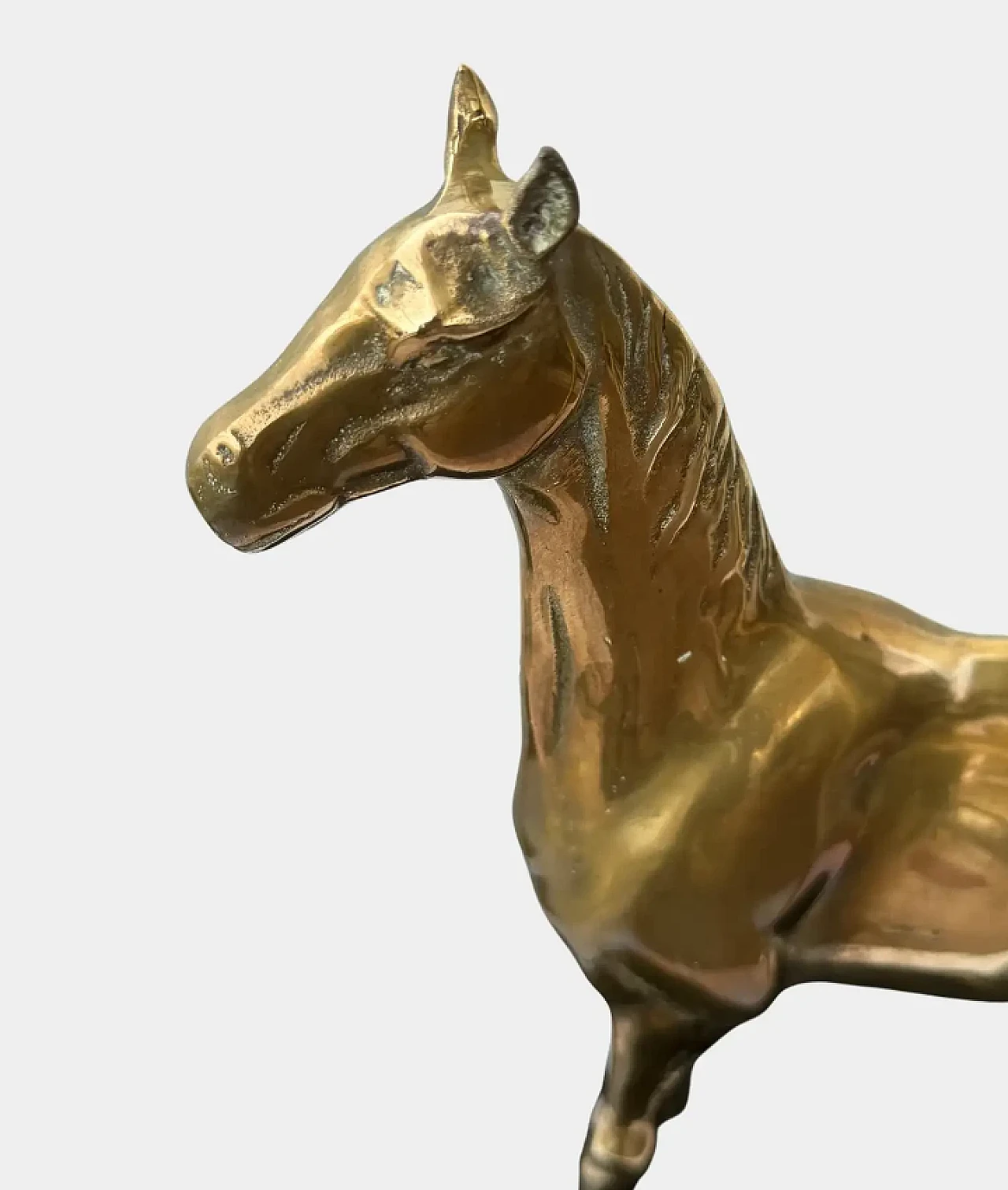 Brass table lamp in the shape of a horse by Deknudt, 1970s 4