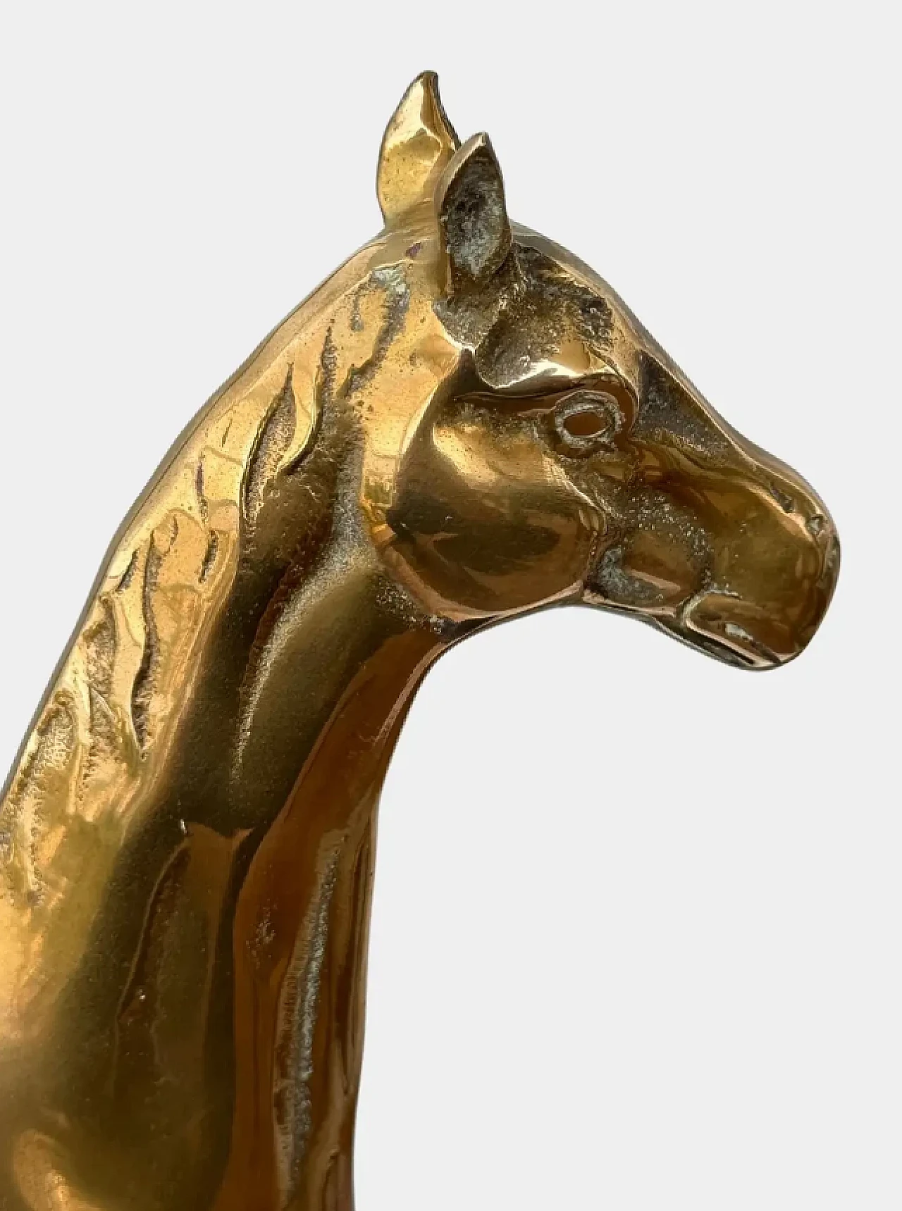 Brass table lamp in the shape of a horse by Deknudt, 1970s 6