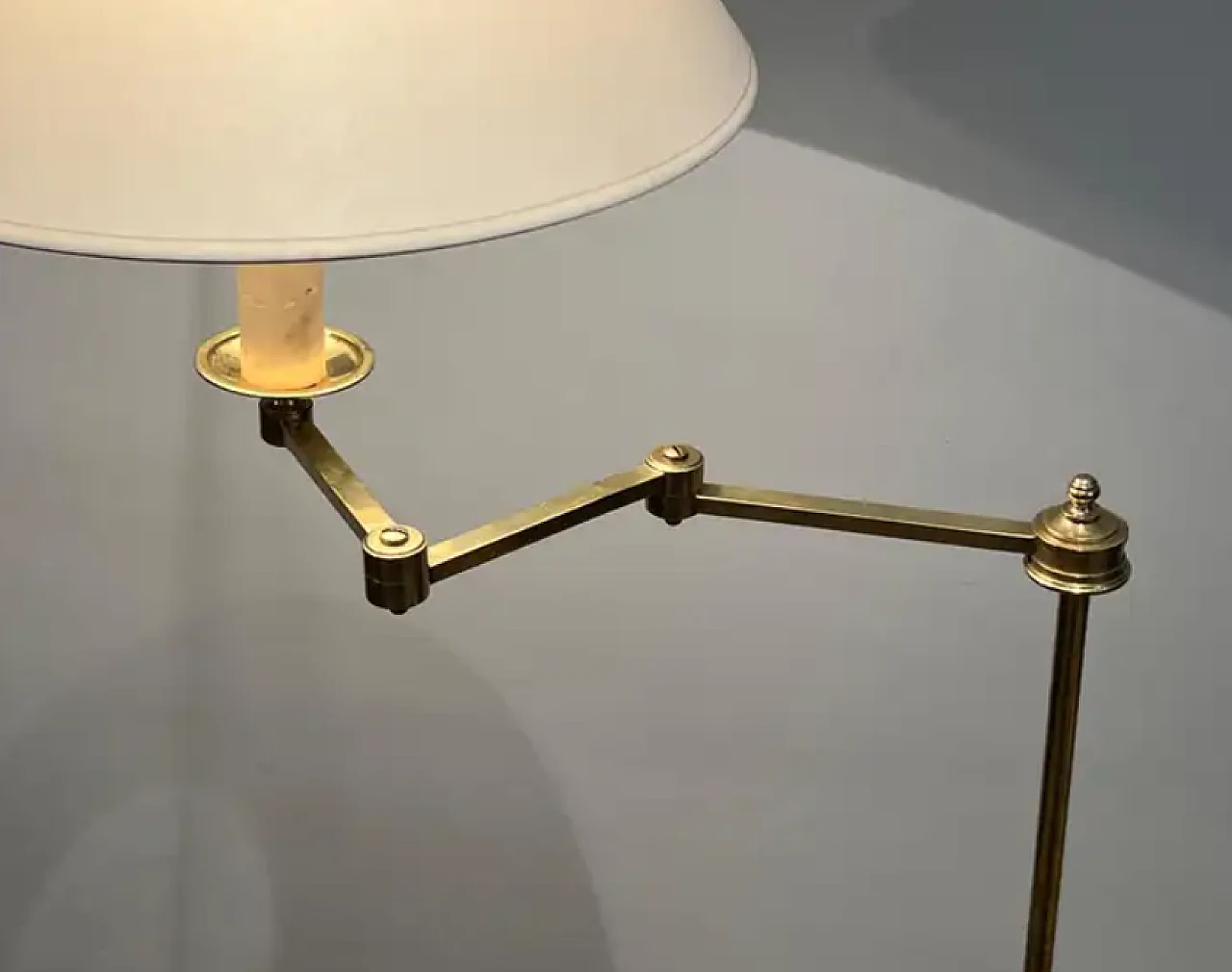 Brass removable reading lamp in the style of Maison Jansen, 1940s 4