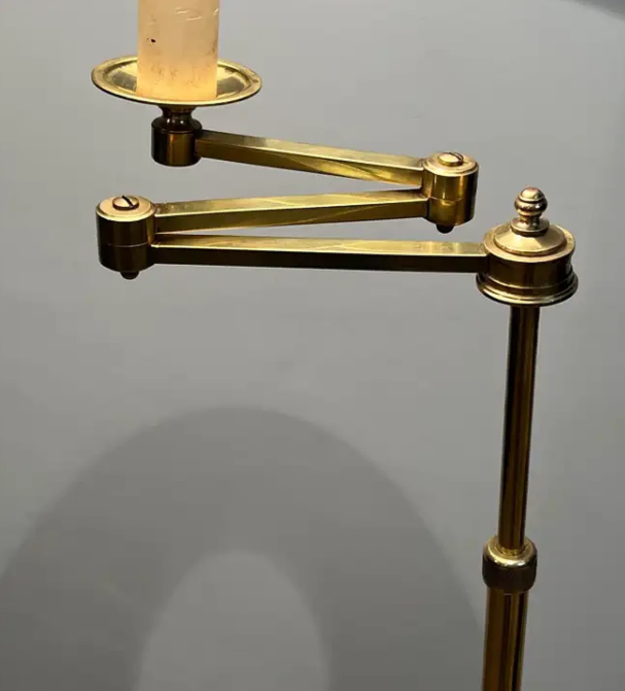 Brass removable reading lamp in the style of Maison Jansen, 1940s 6